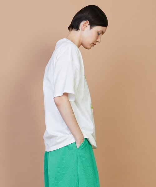 FRAPBOIS（フラボア）の「テイストT（Tシャツ/カットソー・レディース・グリーン/ホワイト/チャコールグレー・2/1/0）」の6枚目の写真