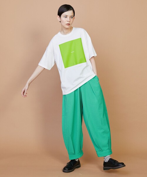 FRAPBOIS（フラボア）の「テイストT（Tシャツ/カットソー・レディース・グリーン/ホワイト/チャコールグレー・2/1/0）」の7枚目の写真