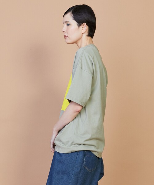 FRAPBOIS（フラボア）の「テイストT（Tシャツ/カットソー・レディース・グリーン/ホワイト/チャコールグレー・2/1/0）」の11枚目の写真
