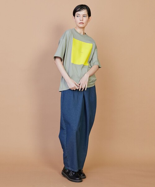 FRAPBOIS（フラボア）の「テイストT（Tシャツ/カットソー・レディース・グリーン/ホワイト/チャコールグレー・2/1/0）」の17枚目の写真