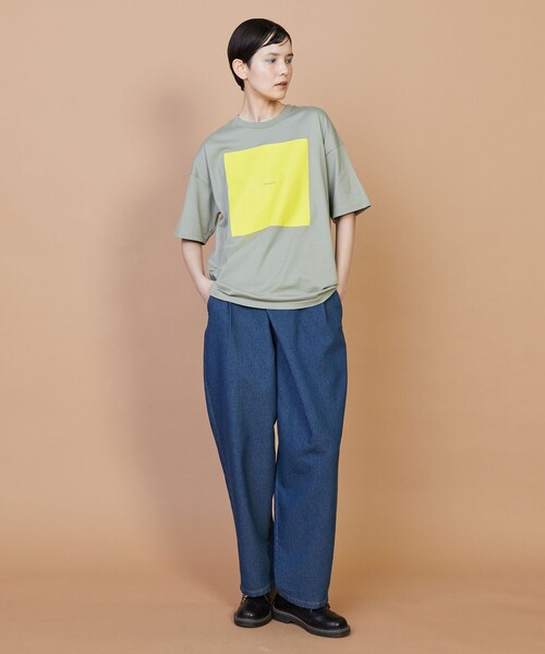 FRAPBOIS（フラボア）の「テイストT（Tシャツ/カットソー・レディース・グリーン/ホワイト/チャコールグレー・2/1/0）」の18枚目の写真
