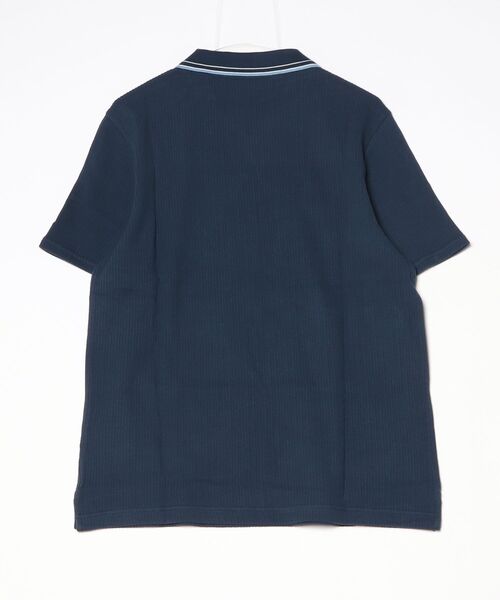 BANANA REPUBLIC FACTORY STORE(バナナリパブリック ファクトリーストア)の「BANANA REPUBLIC FACTORY STORE クリンクル リブ ジョニーカラー シャツ(ポロシャツ・メンズ・ホワイト/ネイビー・XL/L/M/S)」の3枚目の写真