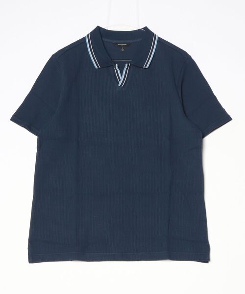BANANA REPUBLIC FACTORY STORE(バナナリパブリック ファクトリーストア)の「BANANA REPUBLIC FACTORY STORE クリンクル リブ ジョニーカラー シャツ(ポロシャツ・メンズ・ホワイト/ネイビー・XL/L/M/S)」の7枚目の写真