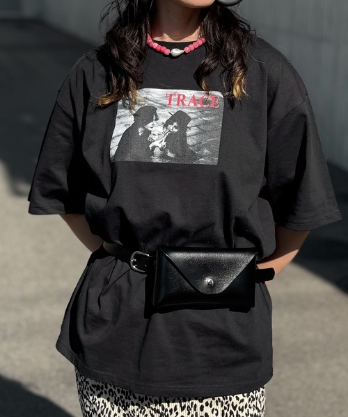 SIDEWAY STANCE（サイドウェイスタンス）の「【IMOKO】フォトプリント 半袖Tシャツ（Tシャツ/カットソー・レディース・ホワイト系2/ブラック/ブラック系2/ホワイト系1/ホワイト系/ブラック系/ブラック系1/ホワイト・LARGE/SMALL/MEDIUM）」の10枚目の写真
