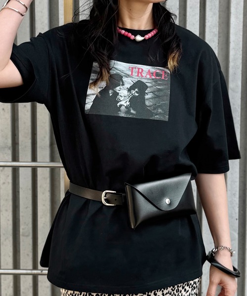 SIDEWAY STANCE（サイドウェイスタンス）の「【IMOKO】フォトプリント 半袖Tシャツ（Tシャツ/カットソー・レディース・ホワイト系2/ブラック/ブラック系2/ホワイト系1/ホワイト系/ブラック系/ブラック系1/ホワイト・LARGE/SMALL/MEDIUM）」の15枚目の写真