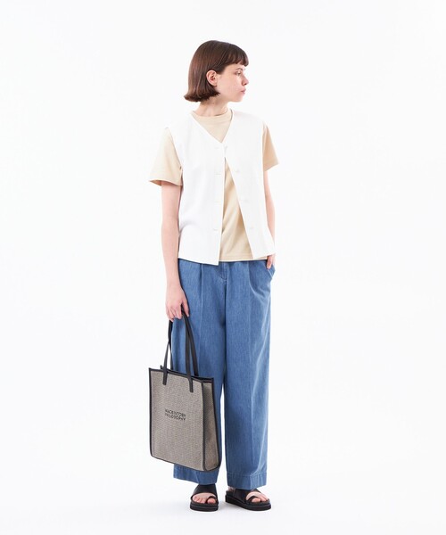 MACKINTOSH PHILOSOPHY(マッキントッシュ フィロソフィー)の「ドライオックスフォード2WAYブラウス(シャツ/ブラウス・レディース・オフホワイト/ベージュ系その他/ブラウン系その他4/ダークネイビー/ブルー・36/38)」の19枚目の写真