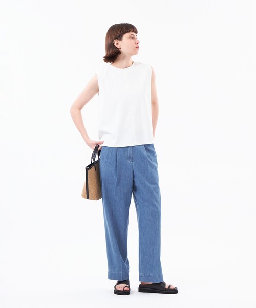 MACKINTOSH PHILOSOPHY(マッキントッシュ フィロソフィー)の「ドライオックスフォード2WAYブラウス(シャツ/ブラウス・レディース・オフホワイト/ベージュ系その他/ブラウン系その他4/ダークネイビー/ブルー・36/38)」の20枚目の写真