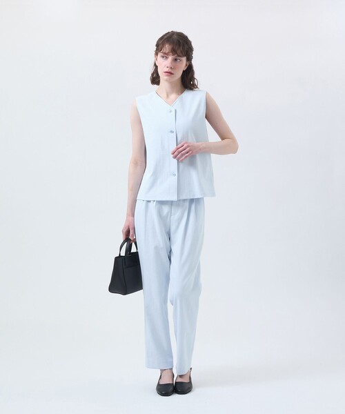MACKINTOSH PHILOSOPHY(マッキントッシュ フィロソフィー)の「ドライオックスフォード2WAYブラウス(シャツ/ブラウス・レディース・オフホワイト/ベージュ系その他/ブラウン系その他4/ダークネイビー/ブルー・36/38)」の21枚目の写真