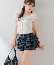 レイヤードティアードショートパンツ
