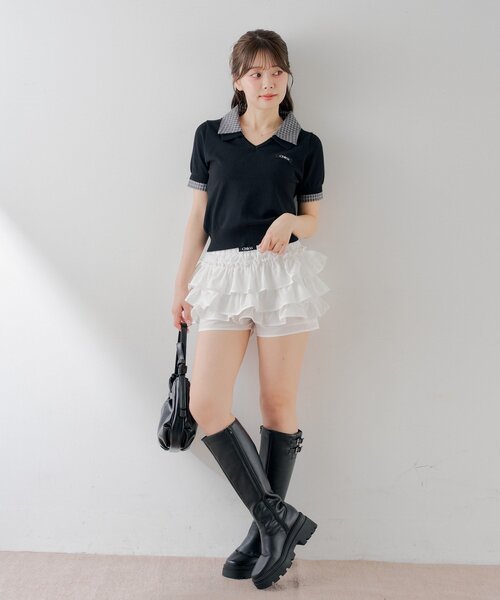 Chico(チコ)の「レイヤードティアードショートパンツ(その他パンツ・レディース・ベージュ系その他2/ブルー系その他2/ホワイト・FREE)」の11枚目の写真