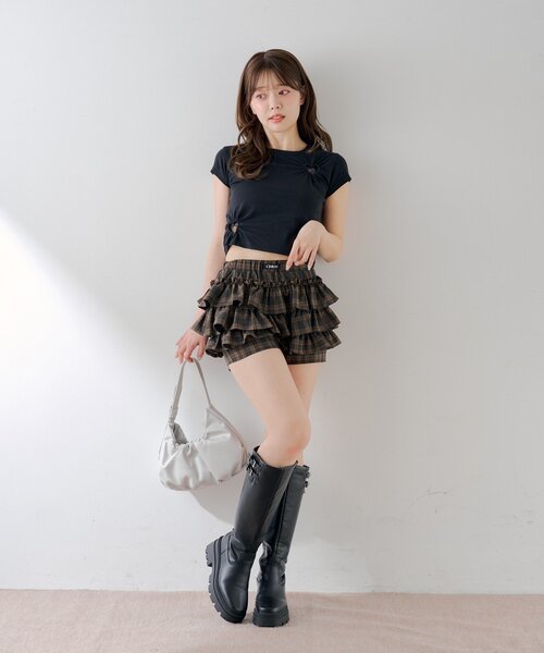 Chico(チコ)の「レイヤードティアードショートパンツ(その他パンツ・レディース・ベージュ系その他2/ブルー系その他2/ホワイト・FREE)」の14枚目の写真