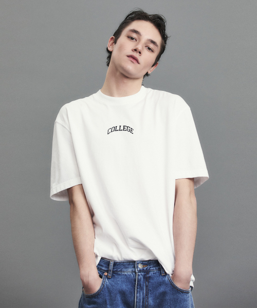 NOHANT(ノアン)の「COLLEGE LOGO T-SHIRT WHITE(Tシャツ/カットソー・メンズ・ホワイト・LARGE/MEDIUM/SMALL/X-SMALL)」の8枚目の写真