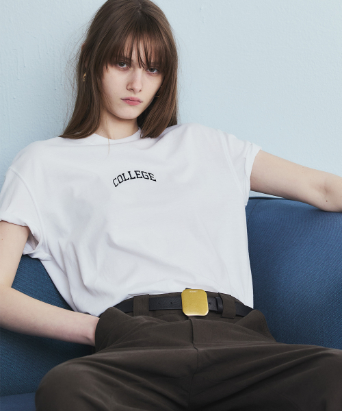 NOHANT(ノアン)の「COLLEGE LOGO T-SHIRT WHITE(Tシャツ/カットソー・メンズ・ホワイト・LARGE/MEDIUM/SMALL/X-SMALL)」の9枚目の写真