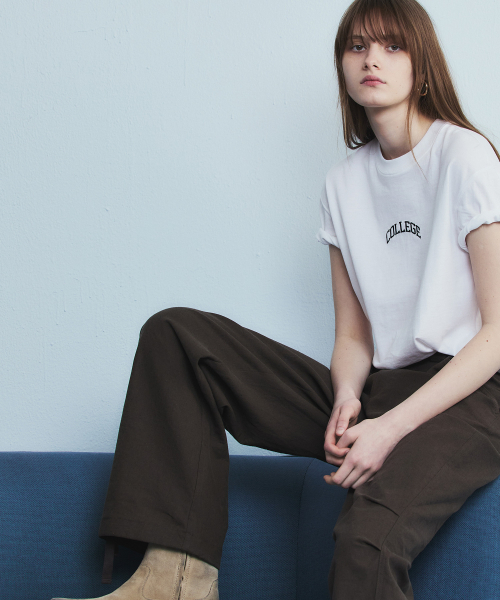 NOHANT(ノアン)の「COLLEGE LOGO T-SHIRT WHITE(Tシャツ/カットソー・メンズ・ホワイト・LARGE/MEDIUM/SMALL/X-SMALL)」の2枚目の写真