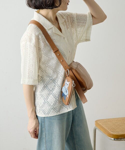 ear PAPILLONNER（イアパピヨネ）の「sampo×earコラボ刺しゅうレザーケース《本革》（その他・レディース・キャメル・FREE）」の17枚目の写真