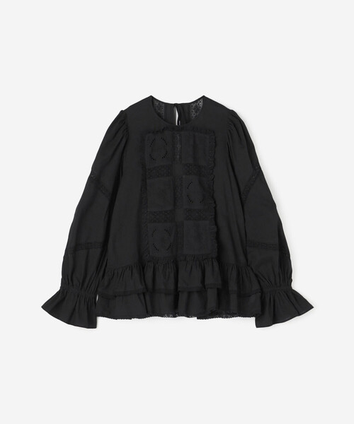 crinkle crinkle crinkle(クリンクルクリンクルクリンクル)の「crinkle crinkle crinkle | フロントタペストリー 2WAYブラウス WOMEN(シャツ/ブラウス・レディース・ホワイト/ブラック・F)」の13枚目の写真