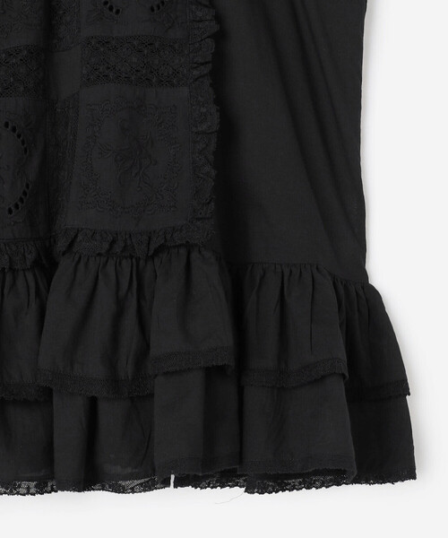 crinkle crinkle crinkle(クリンクルクリンクルクリンクル)の「crinkle crinkle crinkle | フロントタペストリー 2WAYブラウス WOMEN(シャツ/ブラウス・レディース・ホワイト/ブラック・F)」の4枚目の写真
