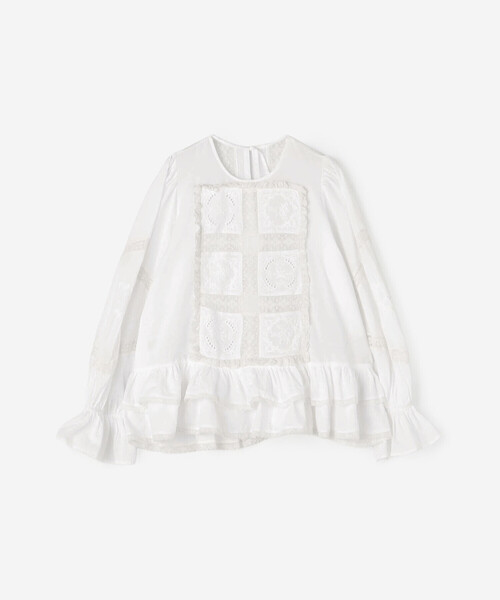 【crinkle crinkle crinkle】 2way ブラウス crinkle crinkle crinkle | フロントタペストリー 2WAYブラウス WOMEN