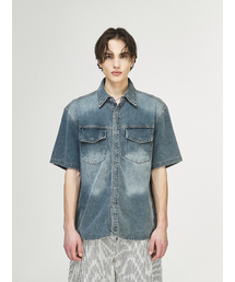 THE GREATEST（ザ　グレイテスト）の「Denim Half Shirt Blue（シャツ/ブラウス）」