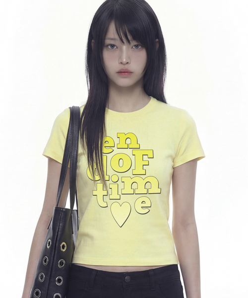 GRAVER（グレーバー）の「[ユニセックス]エンドオブタイムグラデーションスリム半袖Tシャツ_3色（Tシャツ/カットソー・レディース・スカイブルー/ホワイト/イエロー・X-SMALL）」の8枚目の写真