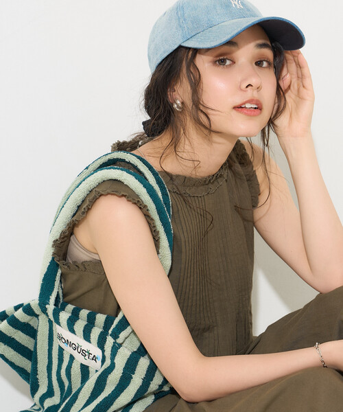 FREAK'S STORE(フリークスストア)の「インド 裁ち切りフリルロンパース(つなぎ/オールインワン・レディース・オリーブ/ブラック・フリ-)」の11枚目の写真