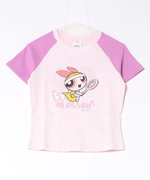 PUMA(プーマ)の「【PUMA】637469-75 PPG SS TEE REGLAN W(Tシャツ/カットソー・レディース・ピンク・S/M)」の1枚目の写真