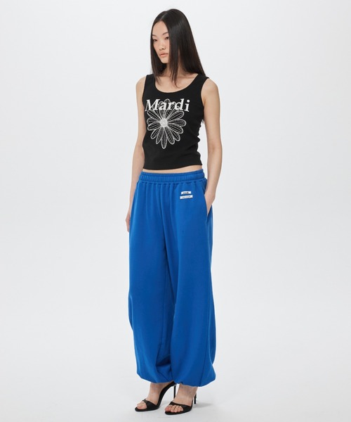 Mardi Mercredi(マルディメクルディ)の「TANK SCOOP NECK FLOWERMARDI / タンク スクープ ネック フラワーマルディ(タンクトップ・レディース・グレー×ホワイト/ブラック×ホワイト・FREE)」の12枚目の写真
