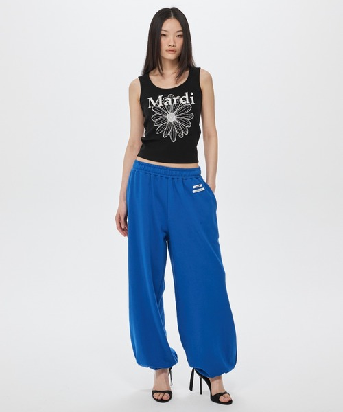 Mardi Mercredi(マルディメクルディ)の「TANK SCOOP NECK FLOWERMARDI / タンク スクープ ネック フラワーマルディ(タンクトップ・レディース・グレー×ホワイト/ブラック×ホワイト・FREE)」の11枚目の写真
