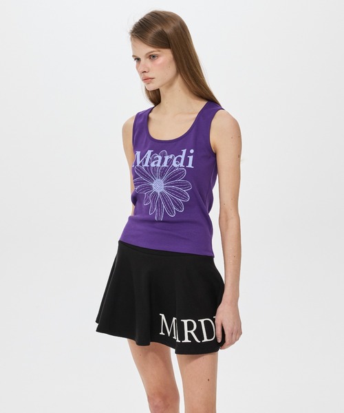 Mardi Mercredi(マルディメクルディ)の「TANK SCOOP NECK FLOWERMARDI / タンク スクープ ネック フラワーマルディ(タンクトップ・レディース・グレー×ホワイト/ブラック×ホワイト・FREE)」の16枚目の写真