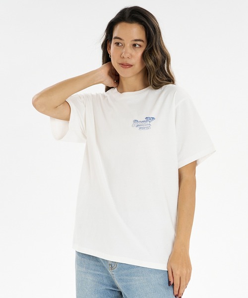 ムラサキスポーツ(ムラサキスポーツ)の「【ムラサキスポーツ限定】ムラサキ × ROXY ロキシー 半袖 コラボレーション Tシャツ RST262650M(Tシャツ/カットソー・レディース・オフホワイト/ライトイエロー・M/L)」の3枚目の写真