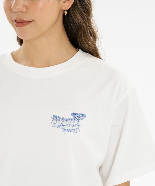 ムラサキスポーツ(ムラサキスポーツ)の「【ムラサキスポーツ限定】ムラサキ × ROXY ロキシー 半袖 コラボレーション Tシャツ RST262650M(Tシャツ/カットソー・レディース・オフホワイト/ライトイエロー・M/L)」の5枚目の写真