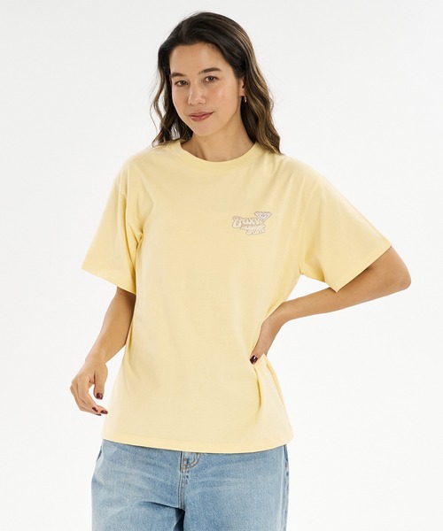 ムラサキスポーツ(ムラサキスポーツ)の「【ムラサキスポーツ限定】ムラサキ × ROXY ロキシー 半袖 コラボレーション Tシャツ RST262650M(Tシャツ/カットソー・レディース・オフホワイト/ライトイエロー・M/L)」の7枚目の写真