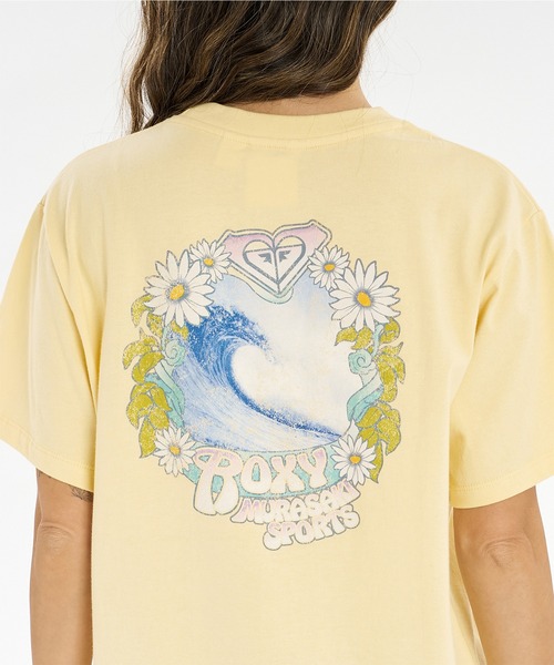 ムラサキスポーツ(ムラサキスポーツ)の「【ムラサキスポーツ限定】ムラサキ × ROXY ロキシー 半袖 コラボレーション Tシャツ RST262650M(Tシャツ/カットソー・レディース・オフホワイト/ライトイエロー・M/L)」の9枚目の写真