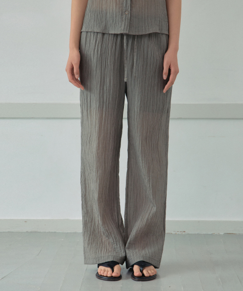 WEDNESDAYOASISFORWOMEN（ウェンズデー オアシス フォー ウーマン）の「リロストライプバンディングパンツ_KHAKI(WB6PT28)（その他パンツ・レディース・カーキ・FREE）」の3枚目の写真
