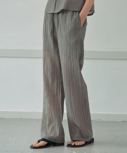 WEDNESDAYOASISFORWOMEN（ウェンズデー オアシス フォー ウーマン）の「リロストライプバンディングパンツ_KHAKI(WB6PT28)（その他パンツ・レディース・カーキ・FREE）」の4枚目の写真