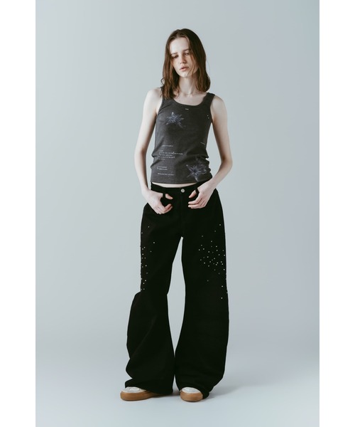 Knuth Marf（クヌースマーフ）の「studded tank top（タンクトップ・レディース・グレー/ホワイト・FREE）」の19枚目の写真