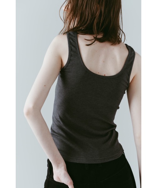 Knuth Marf（クヌースマーフ）の「studded tank top（タンクトップ・レディース・グレー/ホワイト・FREE）」の3枚目の写真
