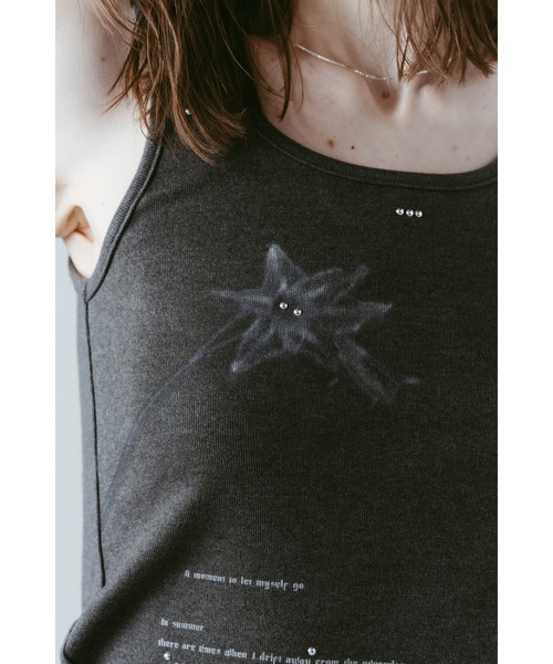 Knuth Marf（クヌースマーフ）の「studded tank top（タンクトップ・レディース・グレー/ホワイト・FREE）」の5枚目の写真