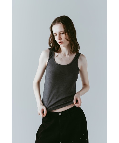 Knuth Marf（クヌースマーフ）の「studded tank top（タンクトップ・レディース・グレー/ホワイト・FREE）」の7枚目の写真