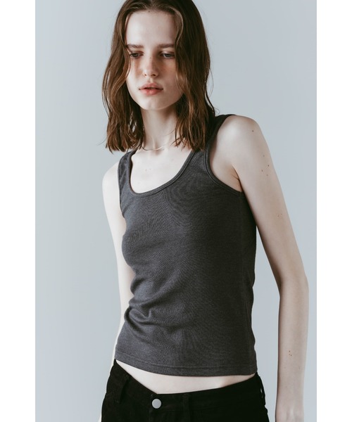 Knuth Marf（クヌースマーフ）の「studded tank top（タンクトップ・レディース・グレー/ホワイト・FREE）」の8枚目の写真