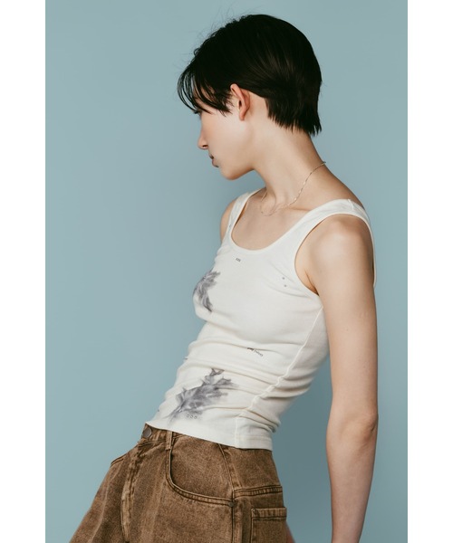 Knuth Marf（クヌースマーフ）の「studded tank top（タンクトップ・レディース・グレー/ホワイト・FREE）」の15枚目の写真