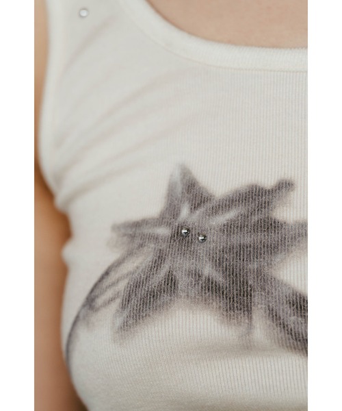 Knuth Marf（クヌースマーフ）の「studded tank top（タンクトップ・レディース・グレー/ホワイト・FREE）」の13枚目の写真