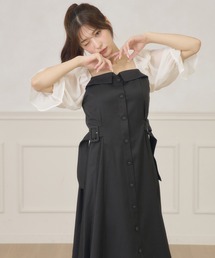 side velt docking dress / サイドベルトドッキングワンピース