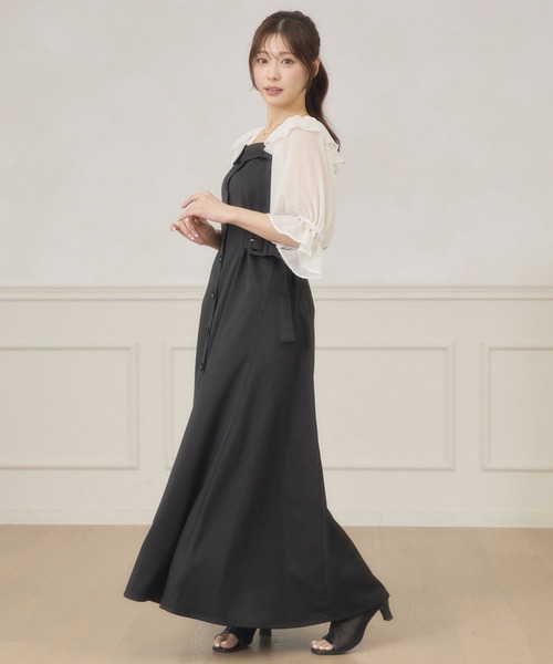 Ambre Neige(アンブルネージュ)の「side velt docking dress / サイドベルトドッキングワンピース(ワンピース・レディース・ホワイト系その他/ベージュ/ブラック・FREE)」の18枚目の写真