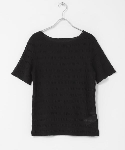 SENSE OF PLACE by URBAN RESEARCH（センスオブプレイスバイアーバンリサーチ）の「シャーリングシアートップ(5分袖)（Tシャツ/カットソー・レディース・アイボリー/ブラウン/オレンジ/ブラック・ONE）」の16枚目の写真