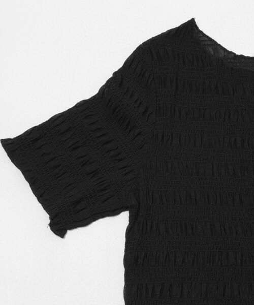 SENSE OF PLACE by URBAN RESEARCH（センスオブプレイスバイアーバンリサーチ）の「シャーリングシアートップ(5分袖)（Tシャツ/カットソー・レディース・アイボリー/ブラウン/オレンジ/ブラック・ONE）」の17枚目の写真