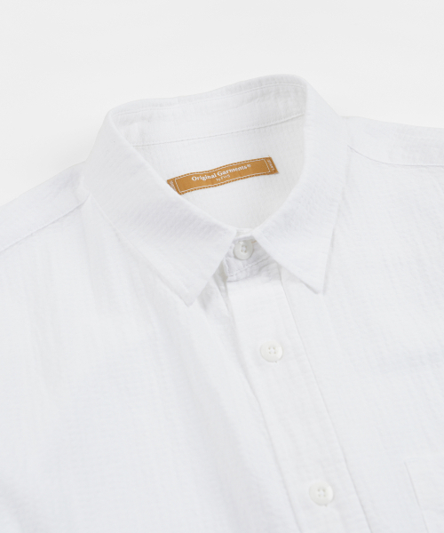 FRIZMWORKS(フリズムワークス)の「OG DOBBY WEAVE SEERSUCKER HALF SHIRT _ WHITE(シャツ/ブラウス・メンズ・その他・SMALL/MEDIUM/LARGE/X-LARGE)」の3枚目の写真