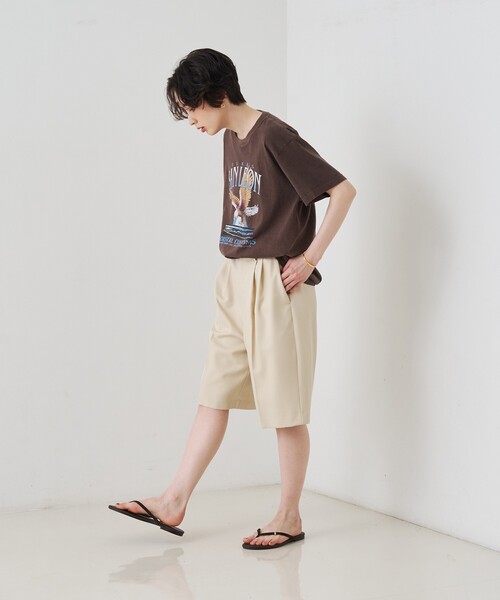 Rouge vif Anna(ルージュヴィフアンナ)の「サイロツイルハーフパンツ(その他パンツ・レディース・グレイッシュベージュ/オフホワイト・36/38)」の11枚目の写真