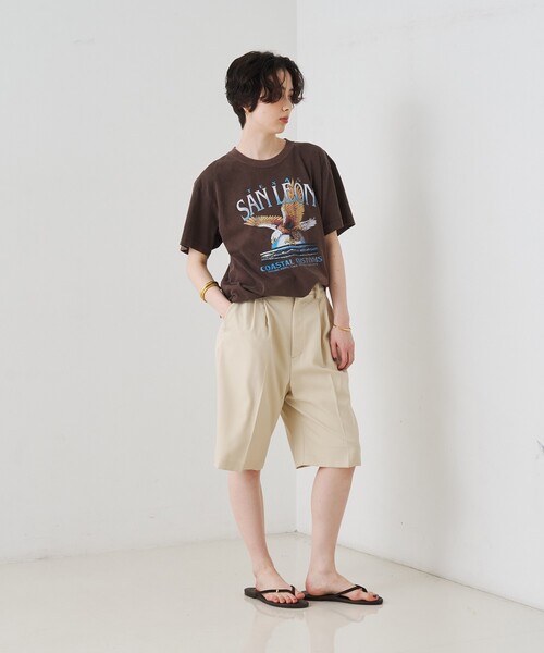 Rouge vif Anna(ルージュヴィフアンナ)の「サイロツイルハーフパンツ(その他パンツ・レディース・グレイッシュベージュ/オフホワイト・36/38)」の12枚目の写真