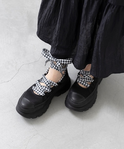 CONVERSE(コンバース)の「CONVERSE コンバース ALL STAR TREKWAVE BL OX オールスター 厚底 レースアップ スニーカー(スニーカー・レディース・ブラック/ミント・23.5cm/23.0cm/22.5cm/22.0cm/26.0cm/25.5cm/25.0cm/24.5cm/24.0cm)」の9枚目の写真